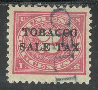 Us Revenue Tobacco Tax Stamp Scott Rj2 - 2 Cent Issue Of 1934 - 6