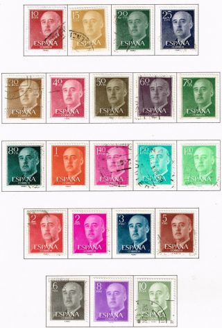 Spain Military Leader Generalissimus Franco 21 Stamps Long Set 1955