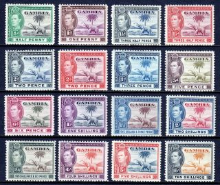 Gambia — Scott 132 - 143 (sg 150 - 161) — 1938 - 46 Kgvi Set — Mh — Scv $77.  35