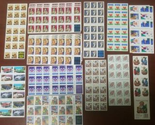 Group Lot Self Adhesive Us Stamp Booklet Panes $101.  36 Face Value Group 5