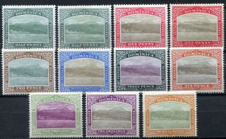 Dominica 1903 Issue,  Sg 27 - 35,  Inc 27a & 28a,  Hinged,  Cat £215