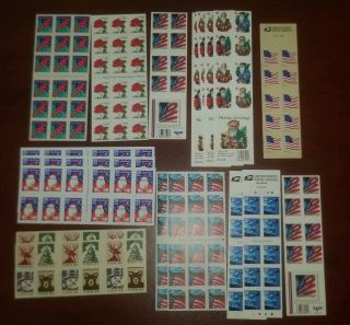 Group Lot Self Adhesive Us Stamp Booklet Panes $101.  22 Face Value Group 4