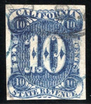 California State Revenue Stamp,  10c,  Imperforate,  Sound