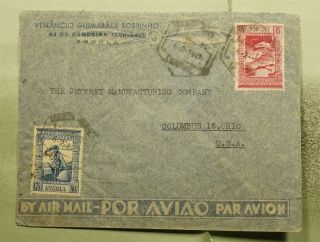 Dr Who 1947 Angola To Usa Air Mail C132982