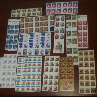 Group Lot Self Adhesive Us Stamp Booklet Panes $99.  52 Face Value Group 2