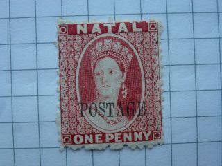 Natal,  1869,  Sg 27,  Overprint Postage,  Mhog