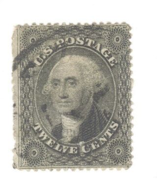 Scott 36 Early Us Stamp 12c Washington.  1861 - 62