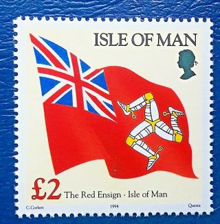 National Flag Stamp Mnh Isle Of Man