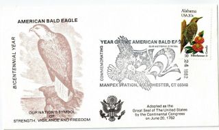 Us 1982 Year Of The American Bald Eagle Manpex Station Manchester 1953 20c