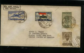 India Franking Cover To Us Kel0511