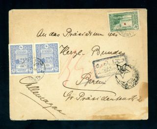 French Levant 1917 Cover Beirut To Germany (s008)