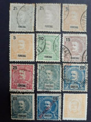 Portugal Rare Old Madeira Island Funchal Stamps As Per Photo.  Very