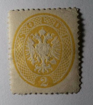 Italian states lombardy venetia 1863 2s €700.  gum.  As photos 6