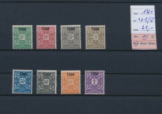 Lk82490 Togo 1921 Taxation Stamps Overprint Mh Cv 21 Eur