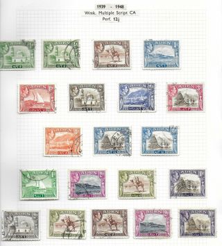 Aden Stamps 1939 Mi 16 - 28 Canc Vf