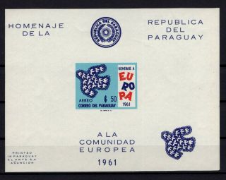 P113330/ Paraguay – Variety - Souvenir Sheet Scott 629a Mnh Imperf