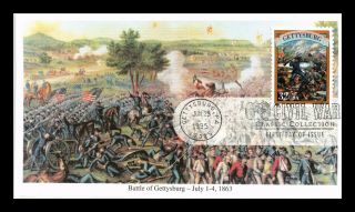 Us Cover Battle Of Gettysburg Civil War All Over Fdc Mystic Stamp Company