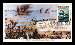 Us Cover Civil War Battle Of The Monitor And The Virginia All Over Fdc Mystic