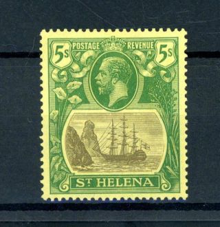 St Helena 1927 Badge 5s (sg 110) L.  H.  M.  (jy314)
