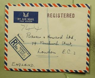 Dr Who 1934 Kuwait Mabarakya St To Gb Registered Air Mail C117627
