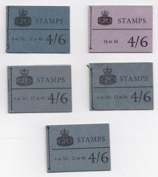 Lot:31406 Gb Booklets Qeii Predecimal Stitched Booklets 4s6d Complete Booklet