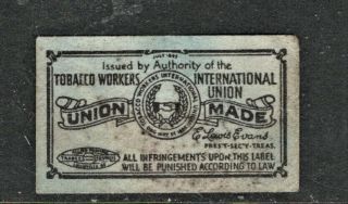 Hick Girl Stamp - U.  S.  Tobacco Workers 1895 Union Label S362