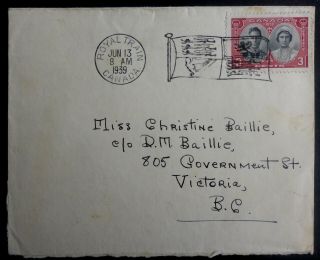 Canada June 13th 1939 Royal Train Cover Fancy Cancel To Victoria Royal Visit