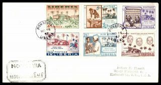 Mayfairstamps Liberia 1957 Set Of 6 Child Welfare Cover Wwb73871