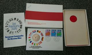 First Day Cover,  1973 Eec Silver Proof Coin,  J Pinches.