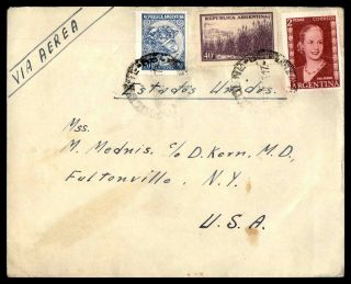 Argentina Buenos Aires 1943 Air Mail To Fultonville York Usa