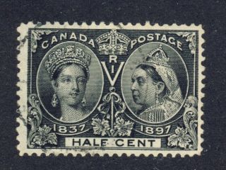 Canada Queen Victoria Jubilee Stamp No.  50 - 1/2c F/vf T Guide Value=$105.  00