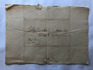 Argentina,  Cover Isla Martin Garcia,  1855,  And Letter To The Chief Of The Island