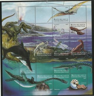 Dinosaur Issue,  2002 Central Africa Miniature Sheet - Sc 1427 - Dino 864