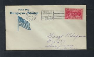 Us Fdc Scott 644 Rossler Cachet Burgoyne Stamp Aug 3 1927