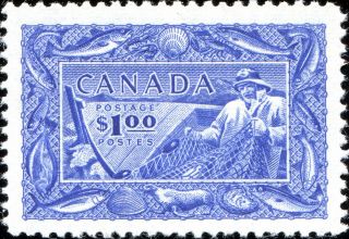 Canada Scott 302 Fishing Resources Vf Mnh Og (19602)