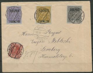 Poland,  1918,  Field Post Air Mail Cover From Wien To Lwow