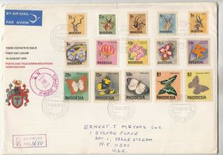 Rhodesia Registered Airmail First Day Cover