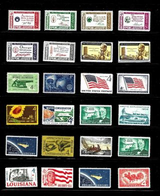 Hick Girl Stamp - Old M.  N.  H.  U.  S.  4 Cents Stamps Page Full Yy12
