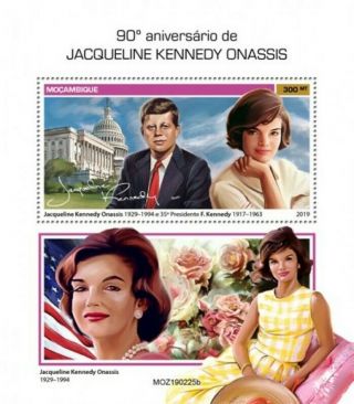 Mozambique - 2019 Jacqueline Kennedy Onassis - Stamp Souvenir Sheet - Moz190225b