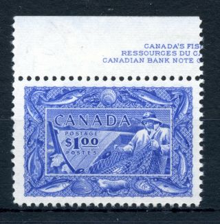 Weeda Canada 302 Vf Nh 1951 $1 Fishermen High Value Cv $60
