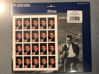 U.  S.  Stamps.  Cary Grant.  Legends Of Hollywood.  Full Sheet.  Scott 3692.  Mnh.