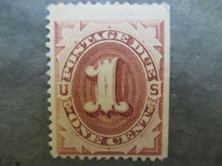 Antique Us Postage Stamp,  One Cents Postage Due;