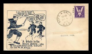 Dr Jim Stamps Us Navy Shore Patrol Wwii Rpo Cover Buffalo Chicago