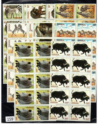10x Rwanda 1984 - Mnh - Zebra -