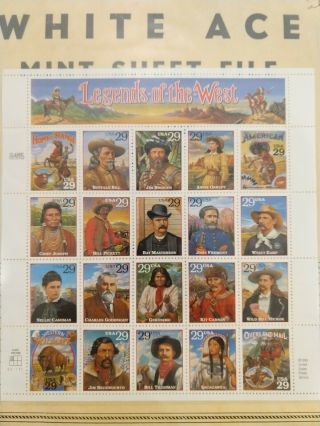 United States Nh Stamp Sheet,  2869.  Legends Of The West.