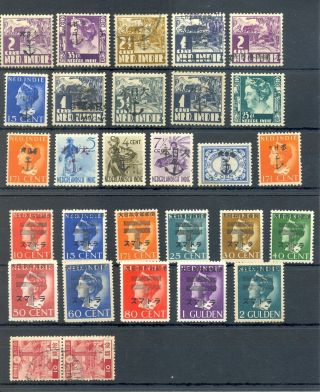 Indonesia - Japan Occupation Dutch Indies - Ned Indie 29 St.  Unsorted F/ Vf
