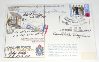 Stamps - Great Britain - 60th Anniversary Central Flying School 1972 (signed)