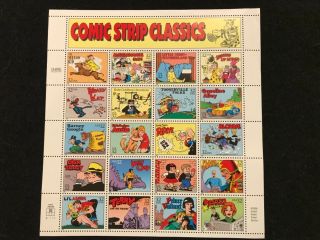 Us Stamps Sheet Scott 3000 Comic Strip Classics 1995 20 X 32 Cent.  Mnh Fv 6.  40