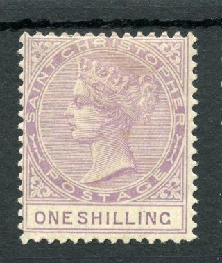 St Christopher 1882 - 90 1s Mauve Sg20 Mm - Quite Lightly Hinged