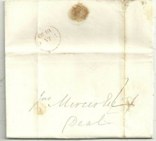 1840 Jan 6th Uniform 4d Post London Saunders & Benning John Mercer Deal Kent